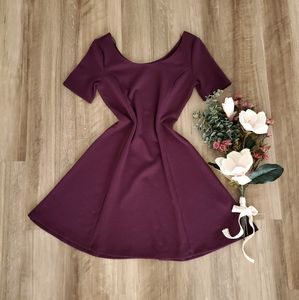 H&M a-line dress, size 10, Plum color